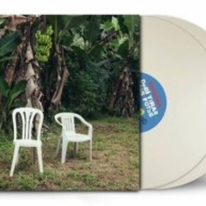 White Vinyl Record with Tropical Cover Art